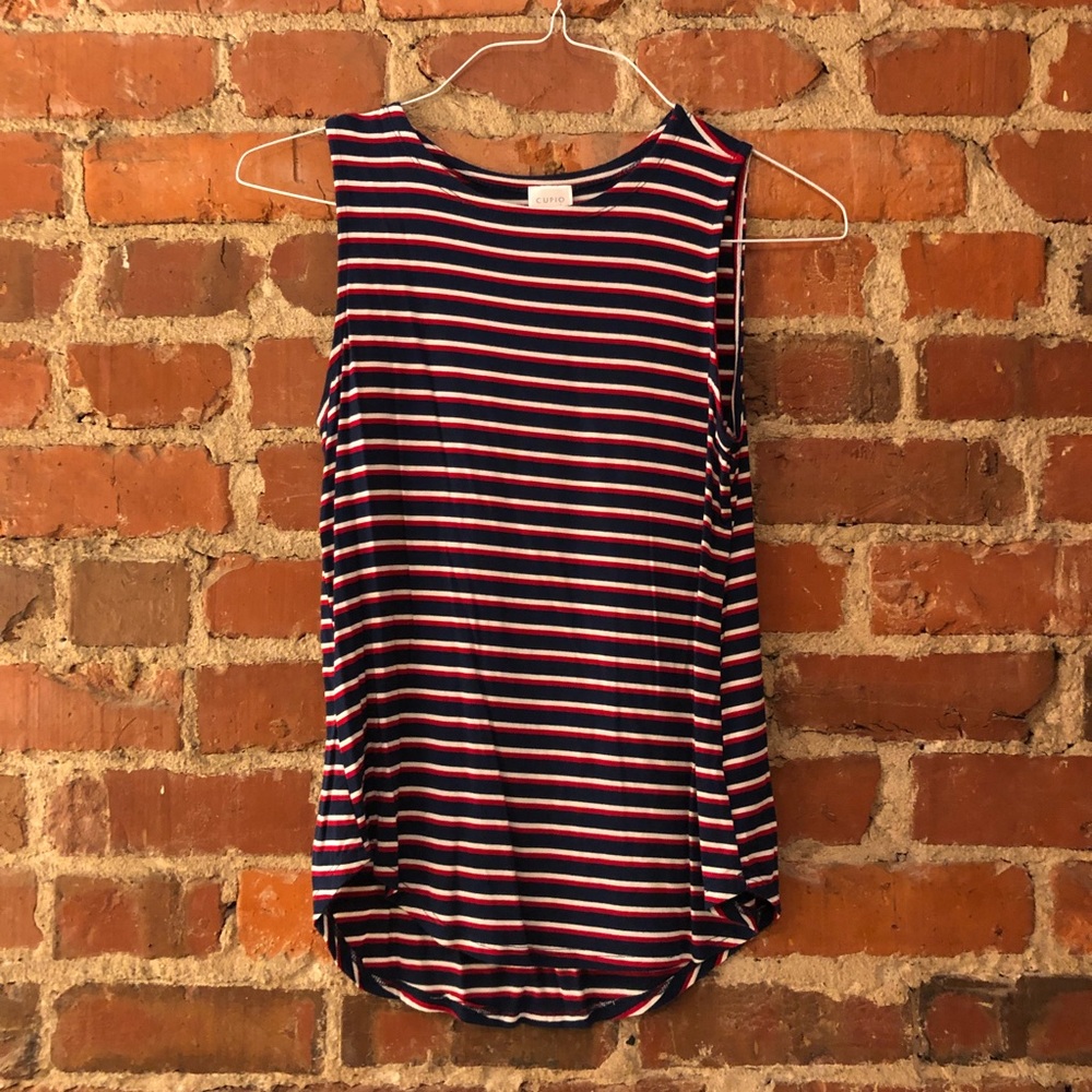 Red White and Blue Striped Tank